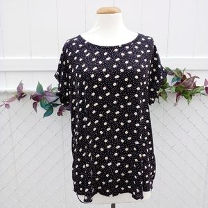 Pleione dot short sleeve shirt size Small
